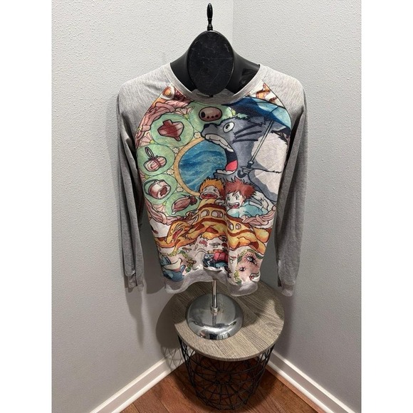 Sweaters - My Neighbor Totoro Uget Sweater Womens  Grey Cotton Blend  Medium